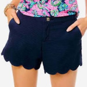 Lily Pulitzer Scallop navy short